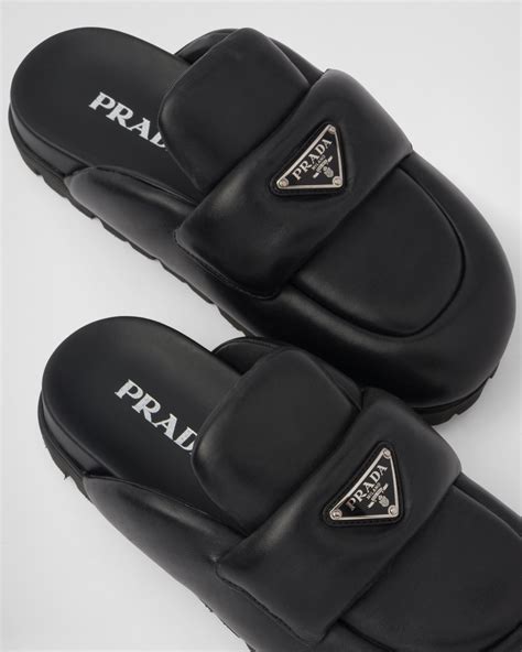 prada padded sabots|Prada.